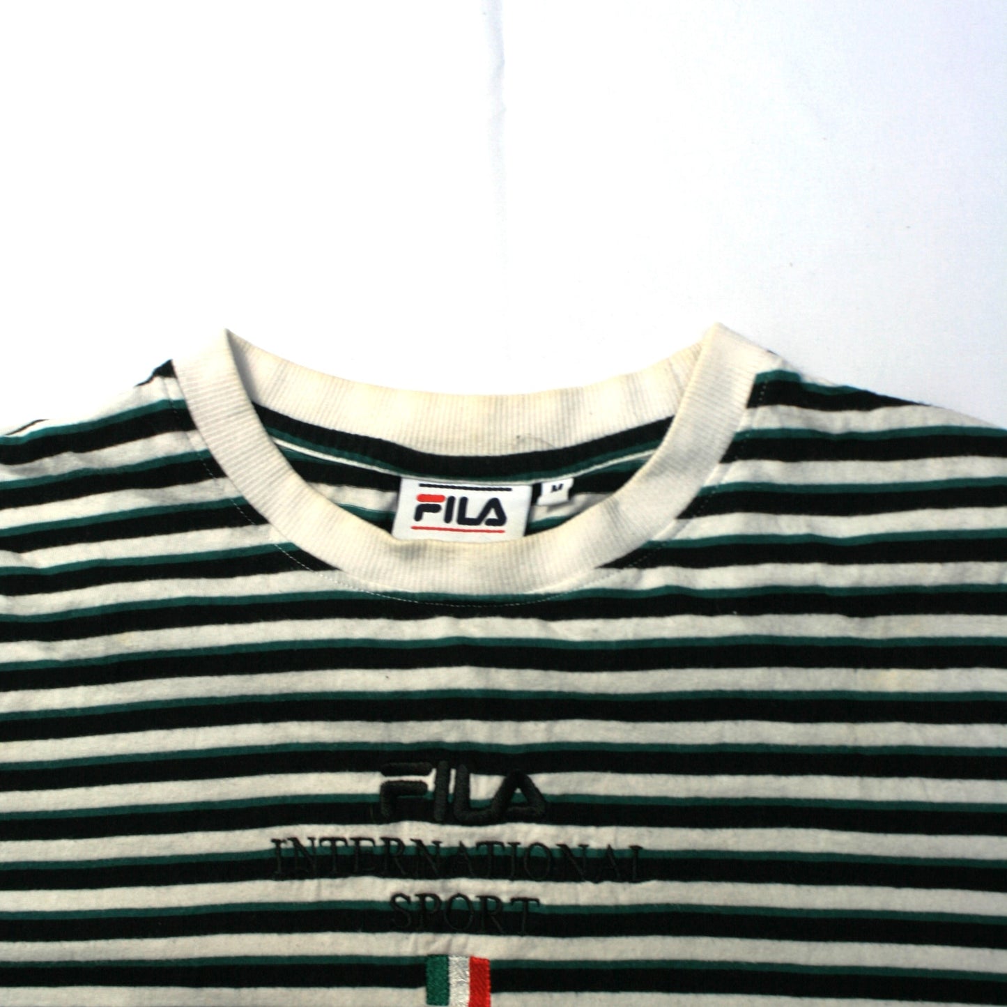 FILA INTERNATIONAL SPORT T-SHIRT - B&W STRIPES - M