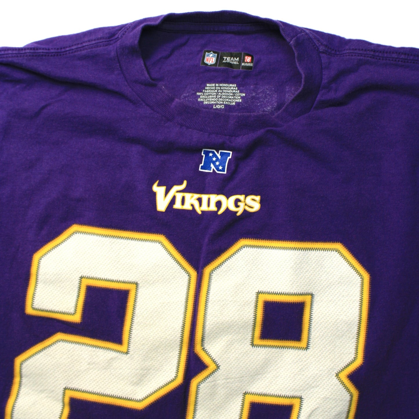 NFL MINNESOTA VIKINGS PETERSON T-SHIRT - PURPLE - L