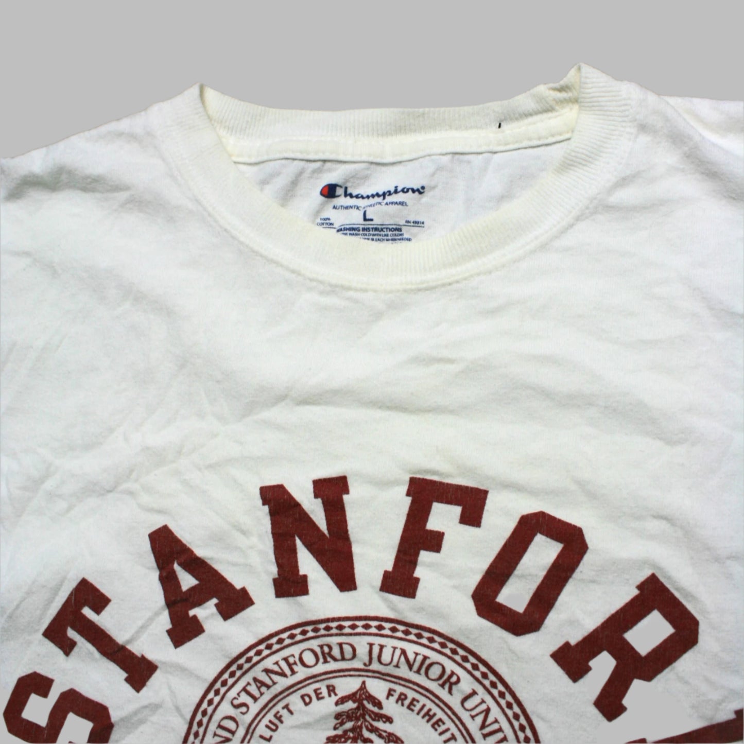CHAMPION STANFORD UNIVERSITY T-SHIRT - WHITE - L