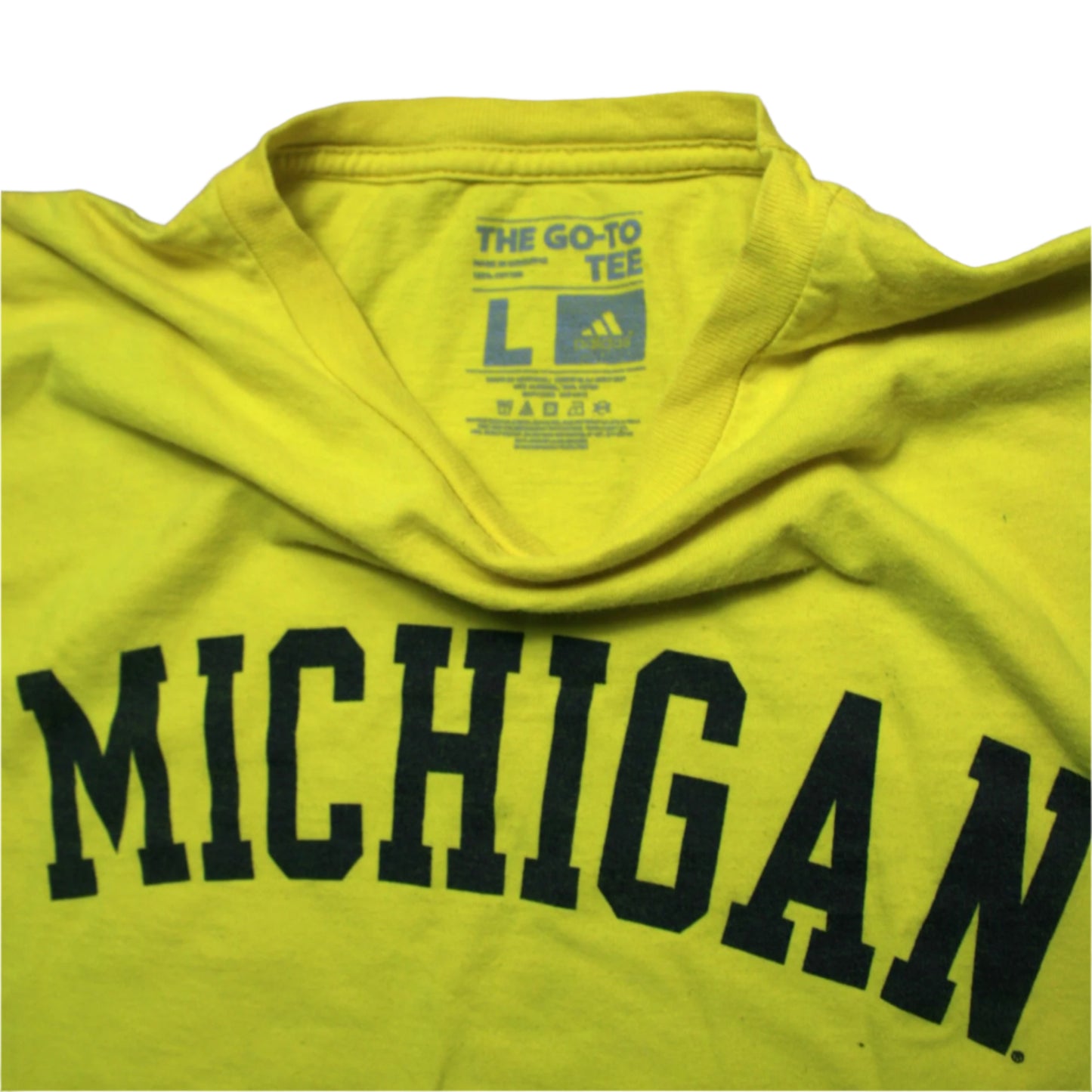 ADIDAS MICHIGAN PRINT T-SHIRT - YELLOW - L