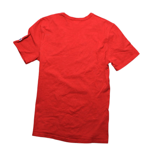 CHAMPION LOGO PRINT T-SHIRT - RED - SMALL