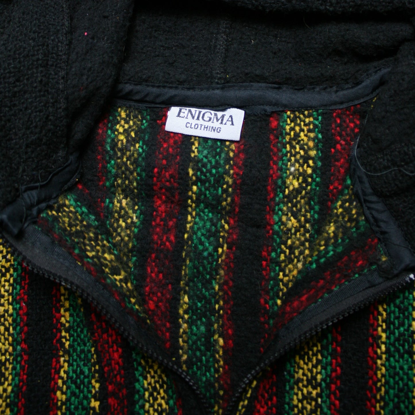 ENIGMA CLOTHING KNITTED HOODIE - MULTI - L