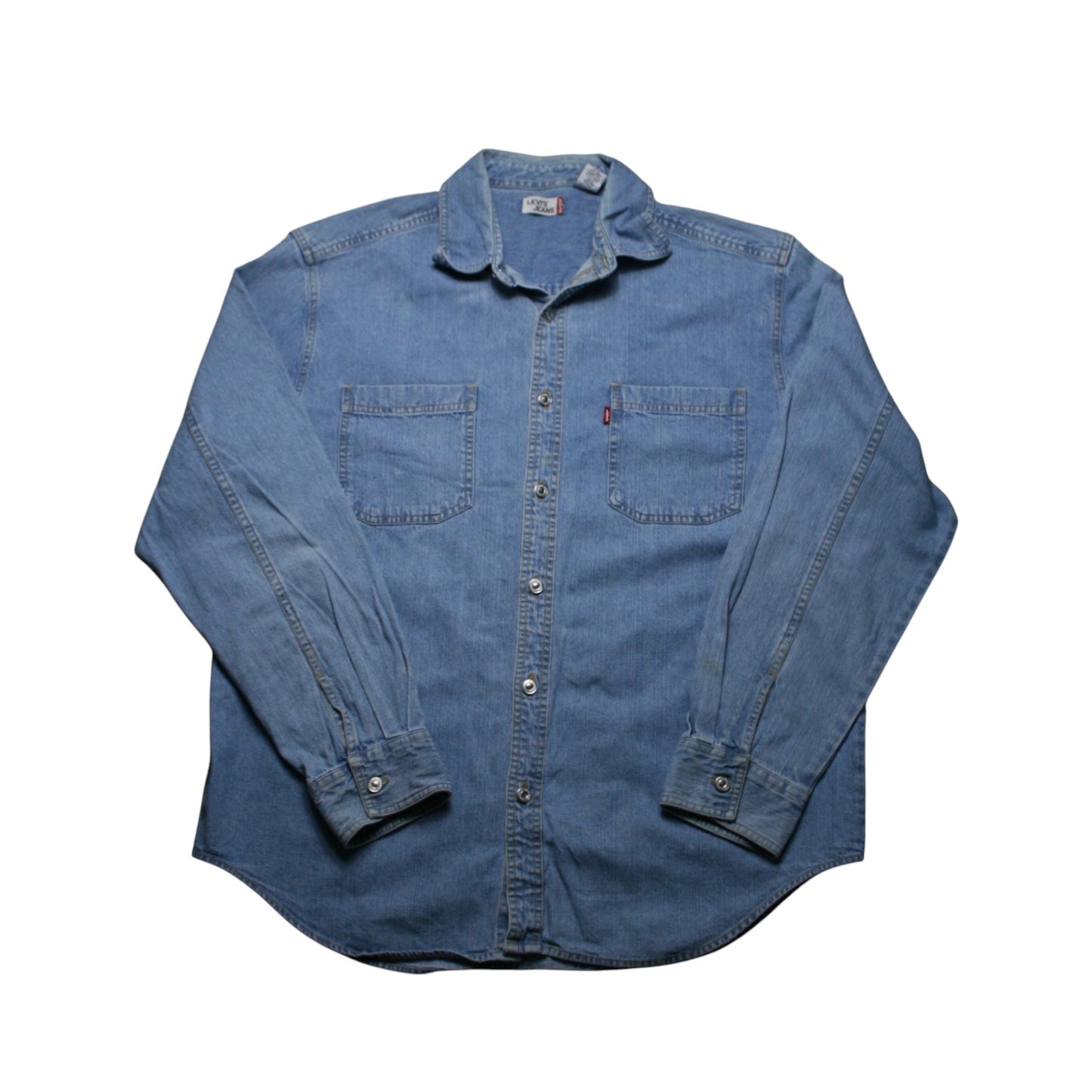 LEVI'S DENIM LONG SLEEVE SHIRT - BLUE - L