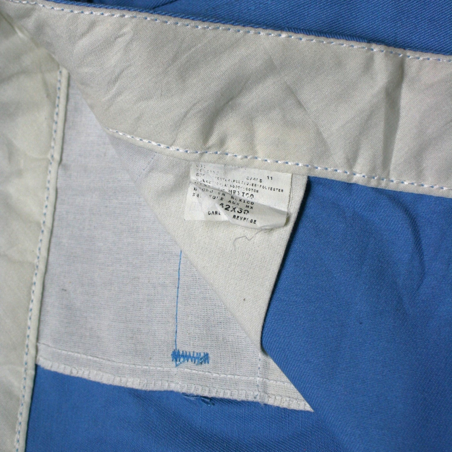 DICKIES BAGGY CARPENTER TROUSERS - BLUE - W42