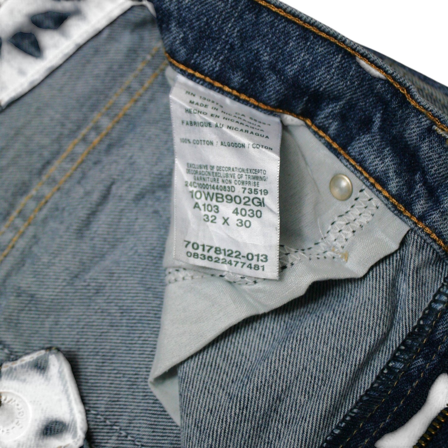WRANGLER STRAIGHT DENIM TROUSERS - BLUE - W32