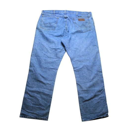 WRANGLER STRAIGHT DENIM TROUSERS - BLUE - W38