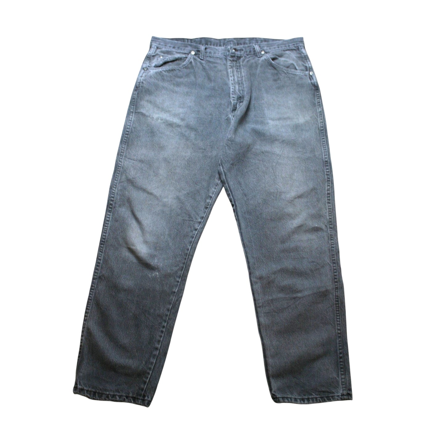 WRANGLER STRAIGHT DENIM TROUSERS - GRAY - W38