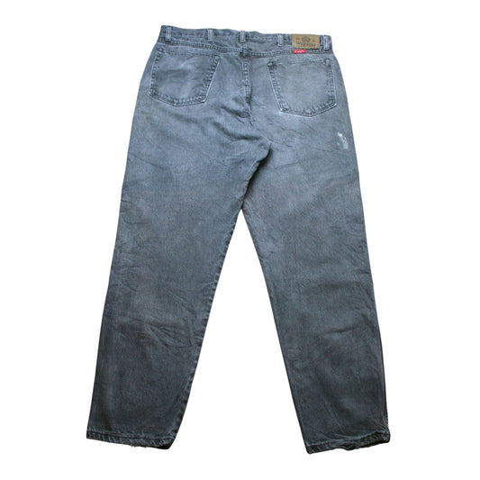 WRANGLER STRAIGHT DENIM TROUSERS - GRAY - W38
