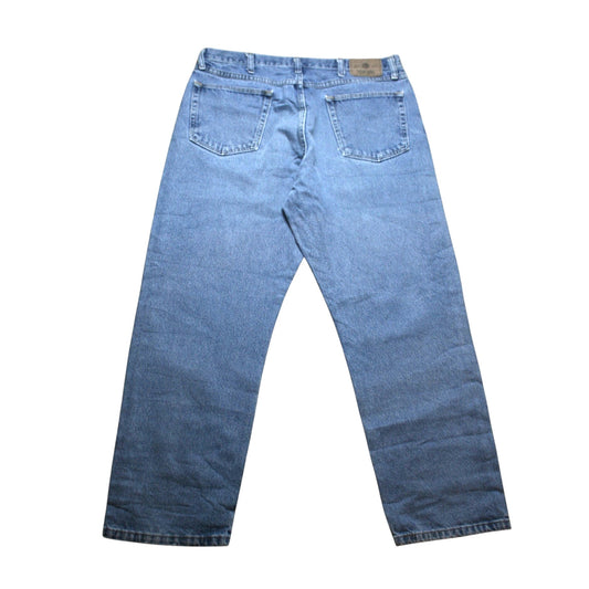 WRANGLER STRAIGHT DENIM TROUSERS - BLUE - W36