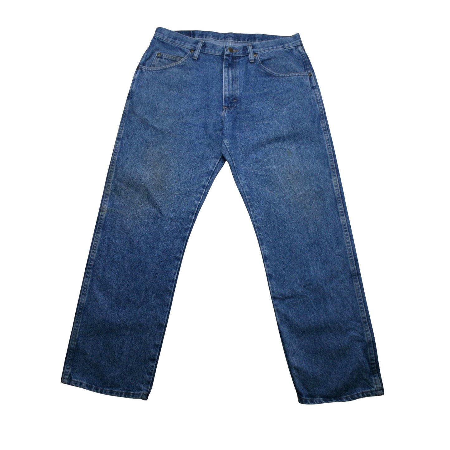 WRANGLER STRAIGHT DENIM TROUSERS - BLUE - W34