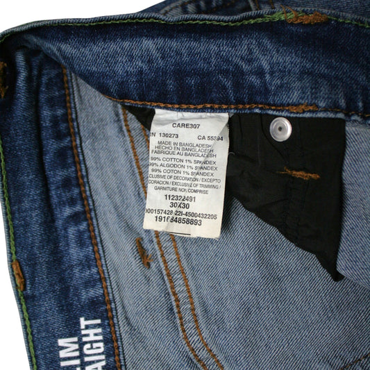 WRANGLER SLIM STRAIGHT DENIM TROUSERS - BLUE - W30