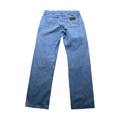 WRANGLER STRAIGHT DENIM TROUSERS - BLUE - W30