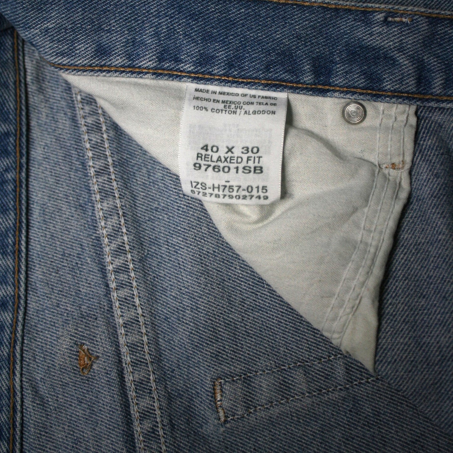 WRANGLER BAGGY DENIM TROUSERS - BLUE - W38