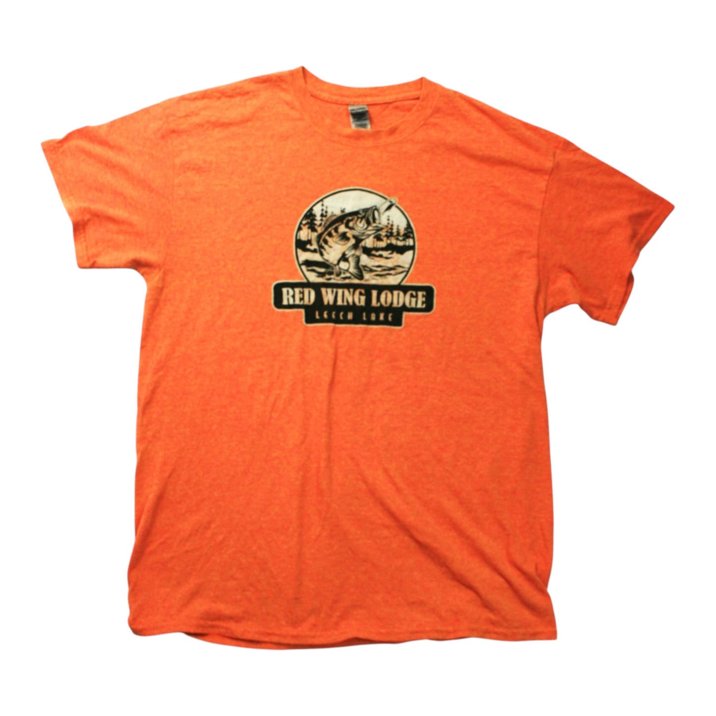 GILDAN RED WING LODGE T-SHIRT - ORANGE/YELLOW - L