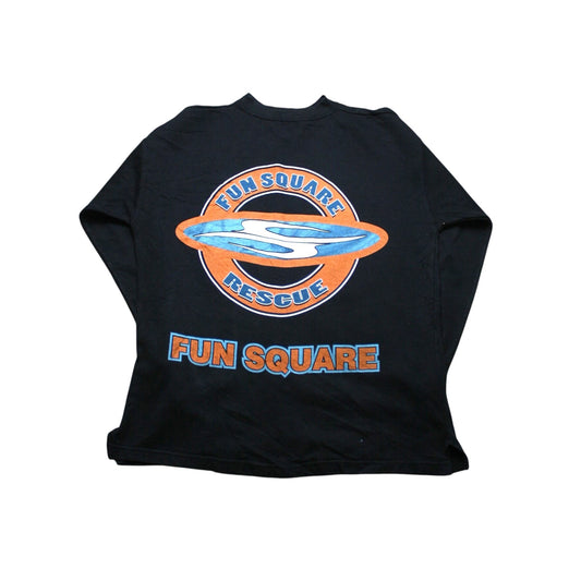 FUN SQUARE RESQUE LONG SLEEVE-SHIRT - BLACK - L
