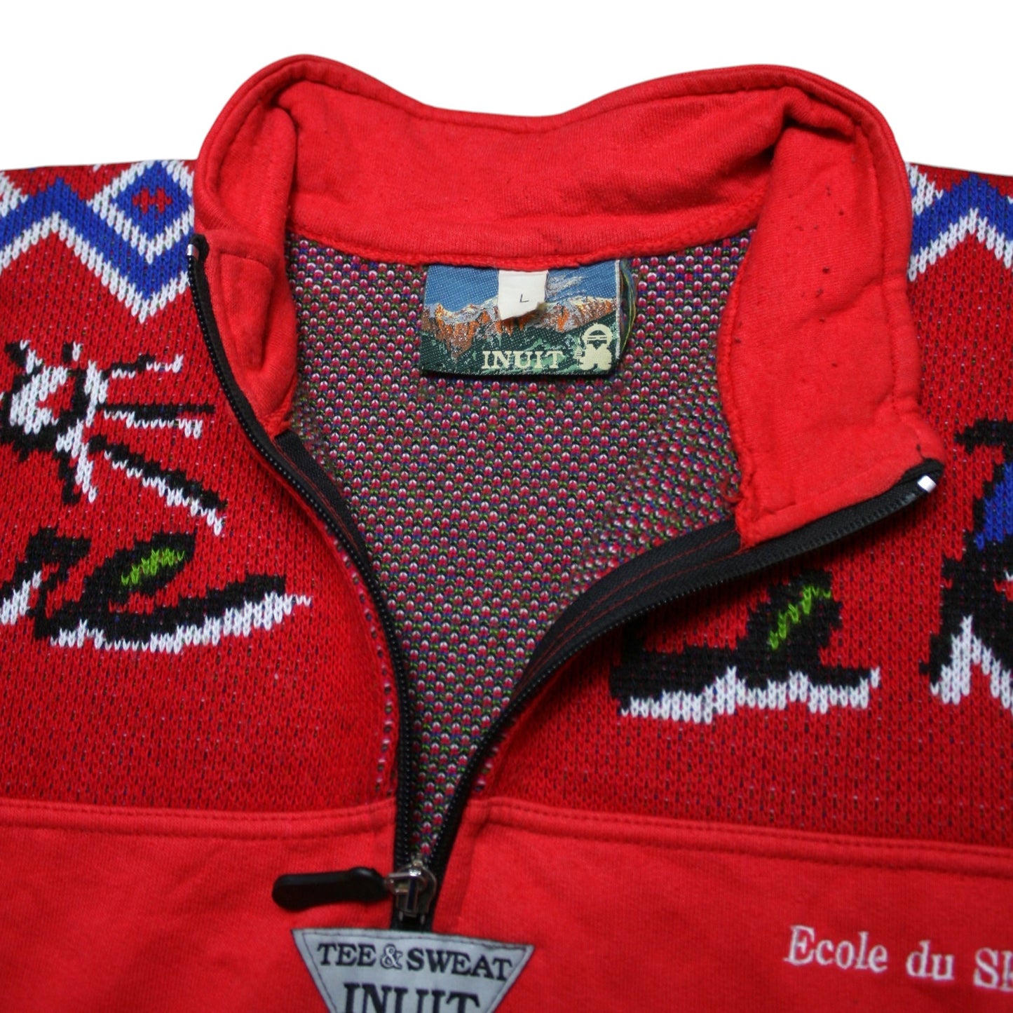 INUIT LA ROSIERE SKI FLEECE 1/4 ZIP - RED - L