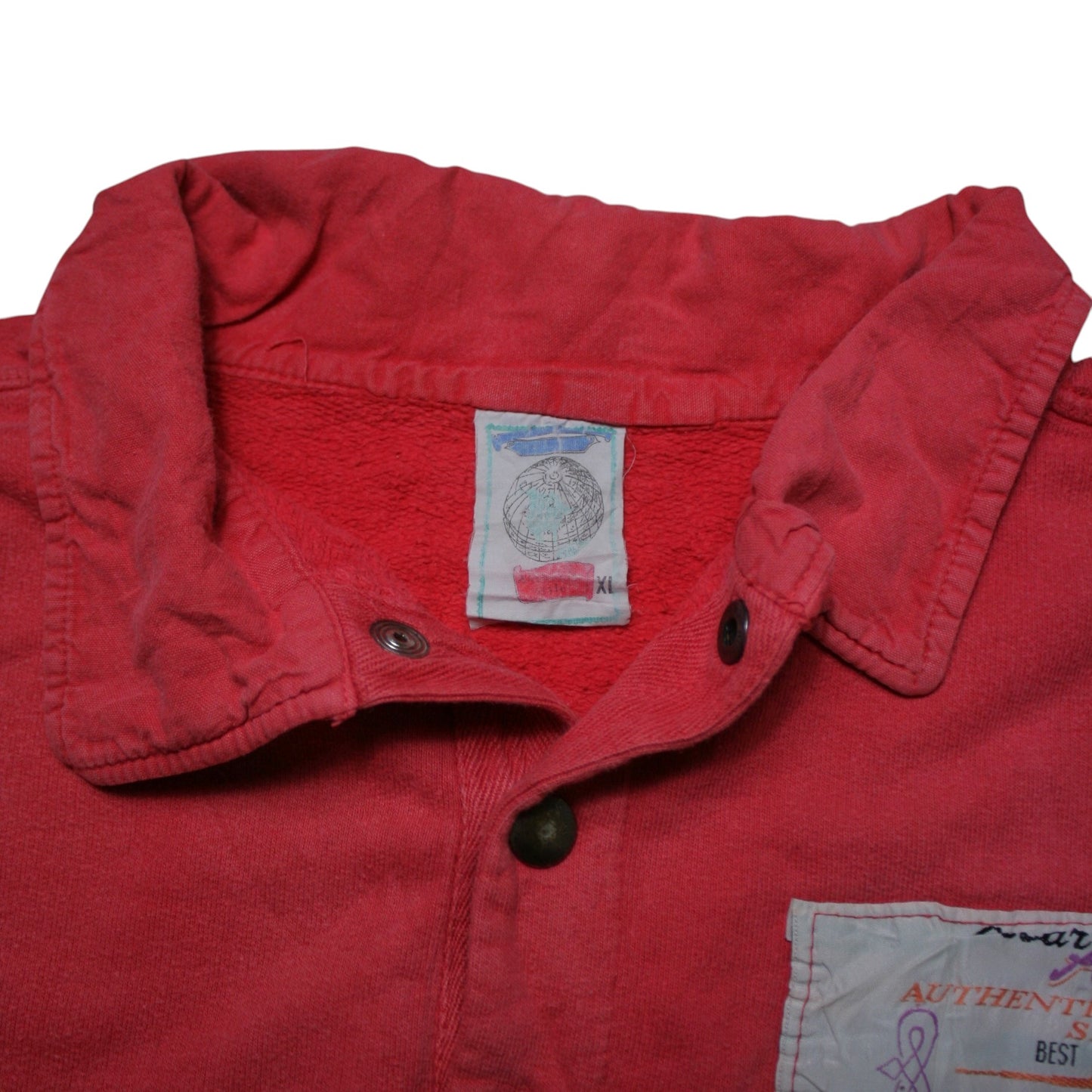 AUTHENTIC UNION COLLARED SWEATER - RED - XL