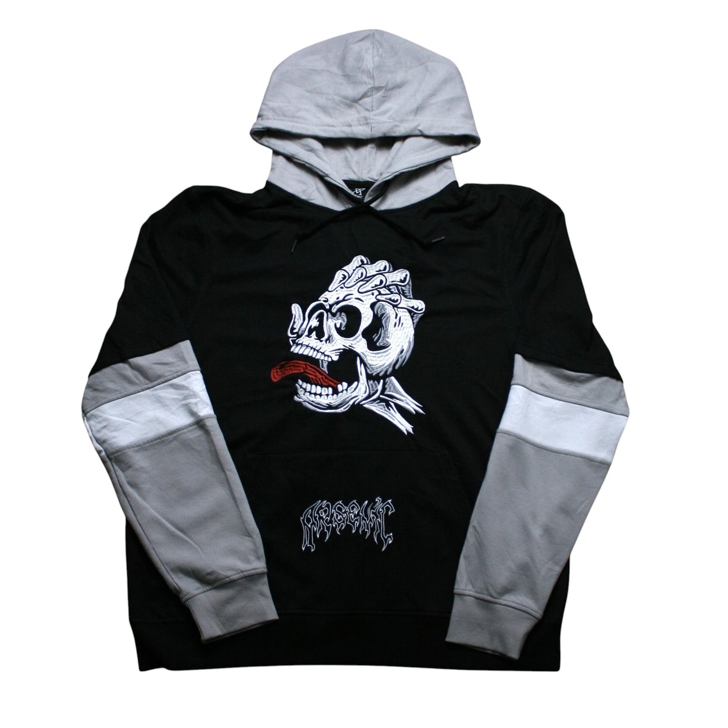 ARSENIC SKULL HOODIE - BLACK/GREY - XL