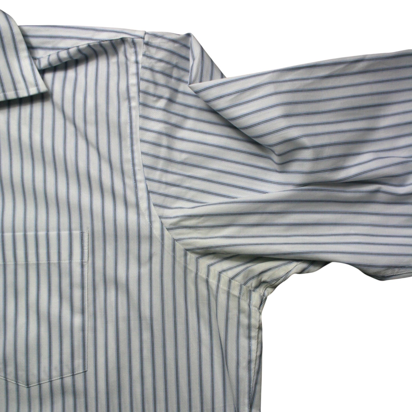 CHAPS LONG SLEEVED STRIPED SHIRT - BLUE/WHITE - XL