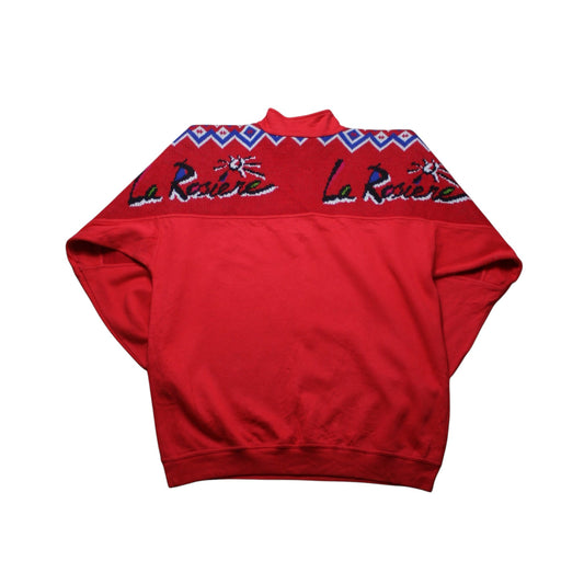 INUIT LA ROSIERE SKI FLEECE 1/4 ZIP - RED - L