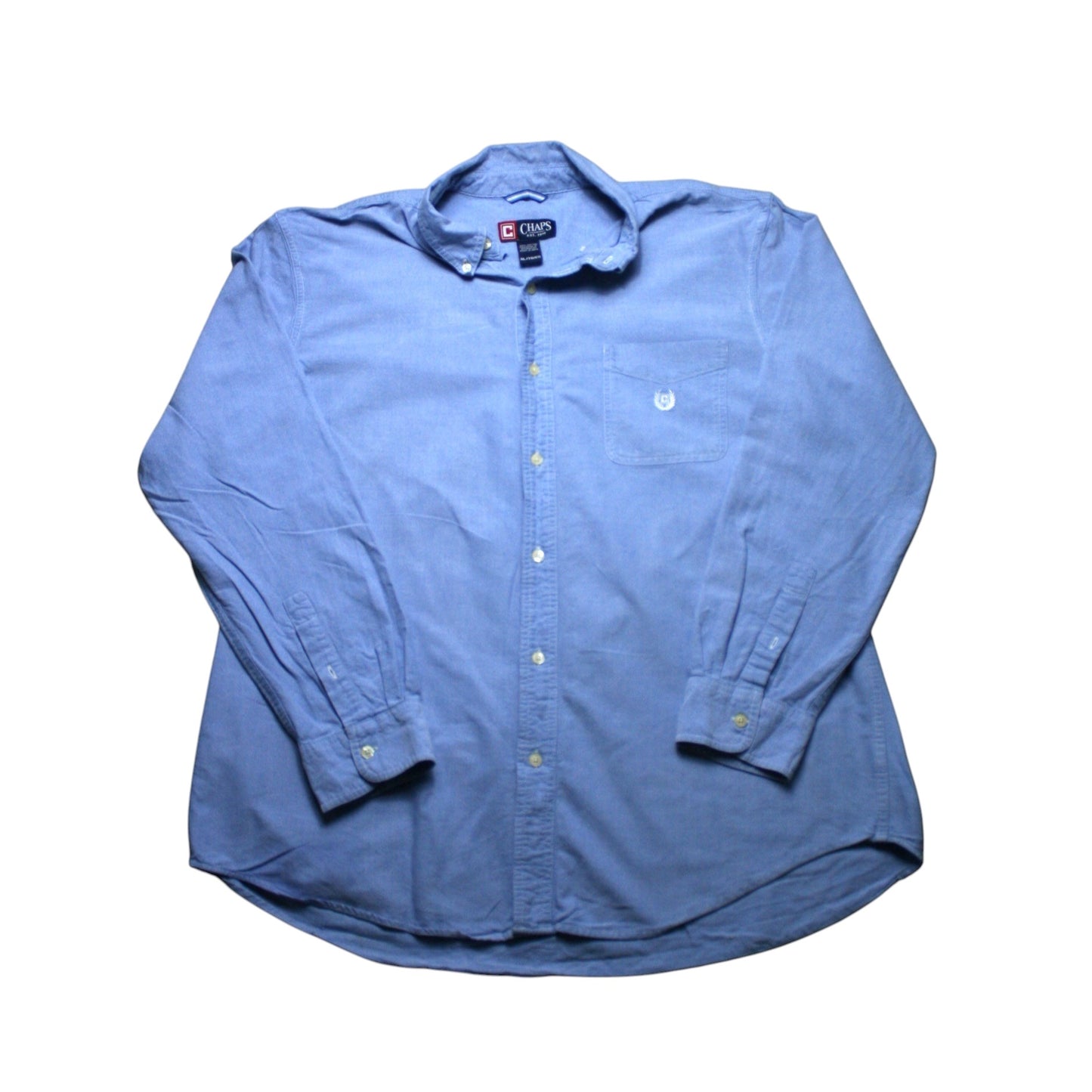 CHAPS LONG SLEEVED SHIRT - BLUE - XL
