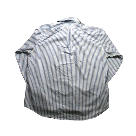 CHAPS LONG SLEEVED STRIPED SHIRT - BLUE/WHITE - XL