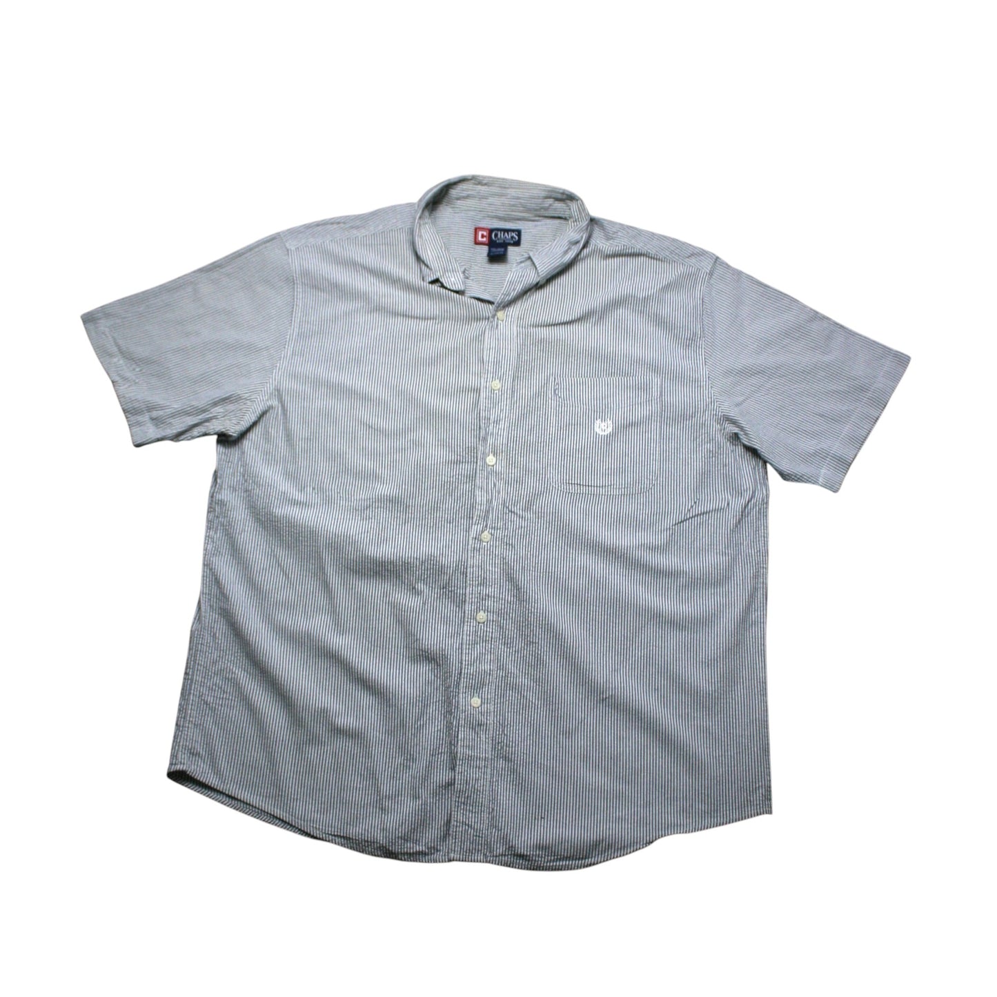 CHAPS STRIPED SHORT SLEEVED SHIRT - MULTI - XL