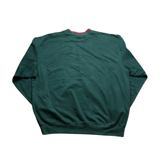 M&C BIRDS ON A TREE SWEATER - GREEN - XL