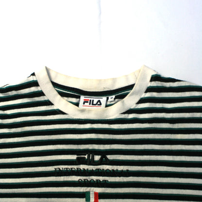 FILA INTERNATIONAL SPORT T-SHIRT - B&W STRIPES - M