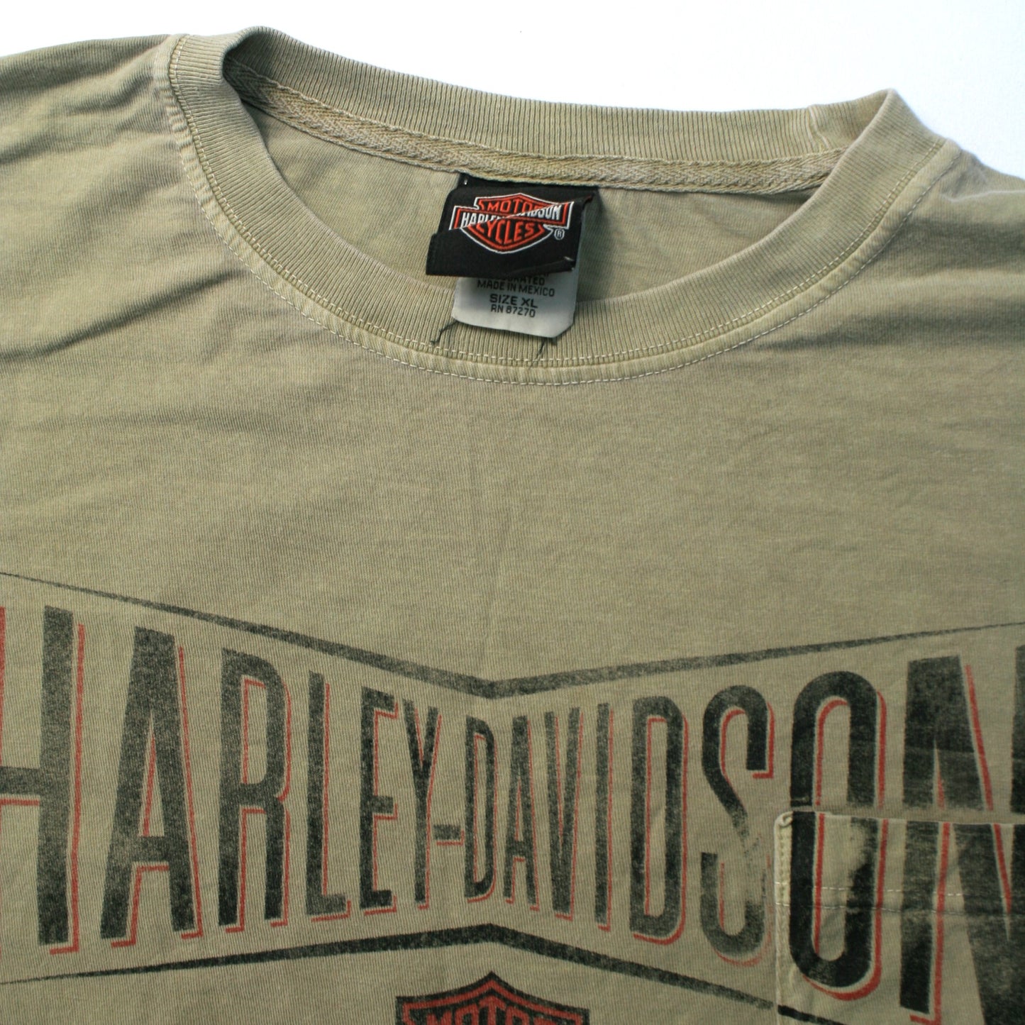 HARLEY DAVIDSON T-SHIRT - BEIGE/BROWN - XL