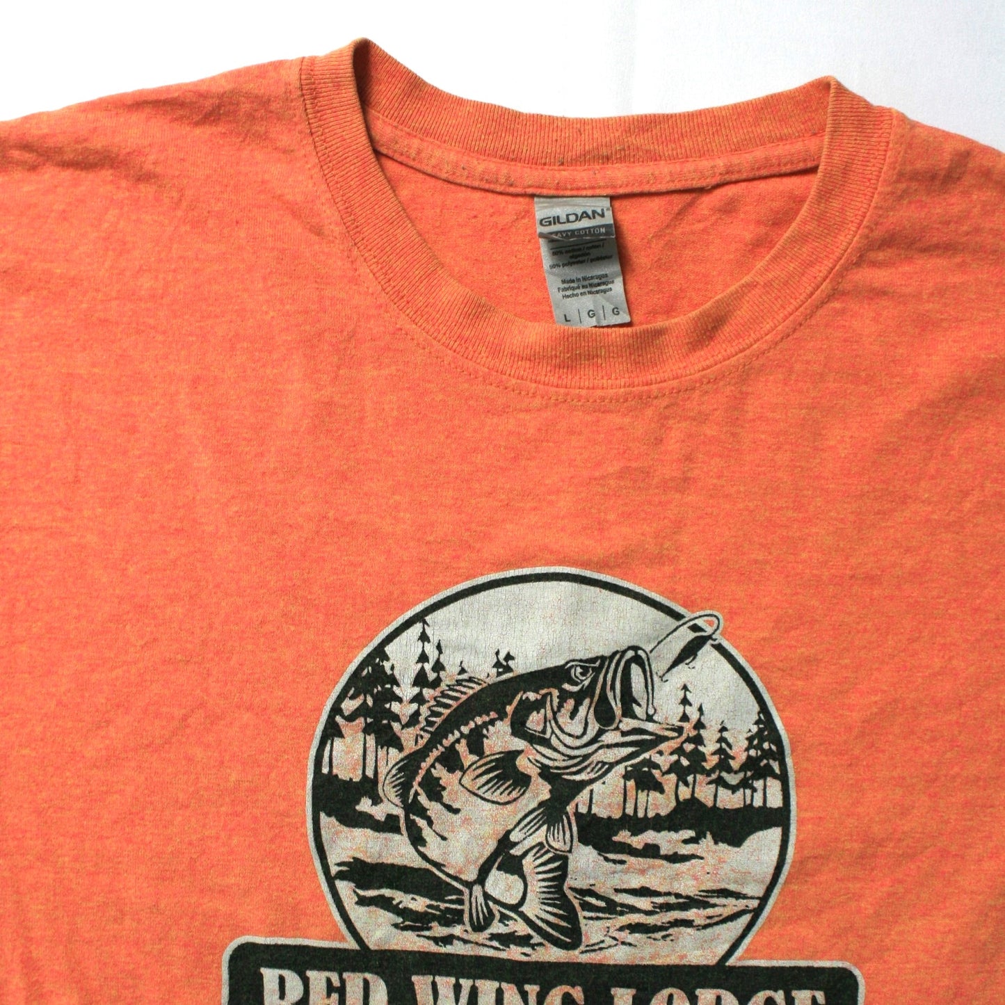 GILDAN RED WING LODGE T-SHIRT - ORANGE/YELLOW - L