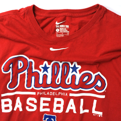 NIKE PHILLIES BASEBALL T-SHIRT - RED - S