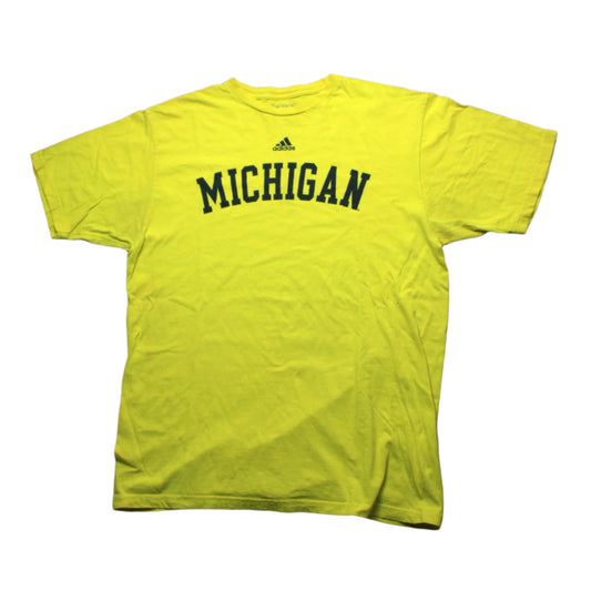ADIDAS MICHIGAN PRINT T-SHIRT - YELLOW - L
