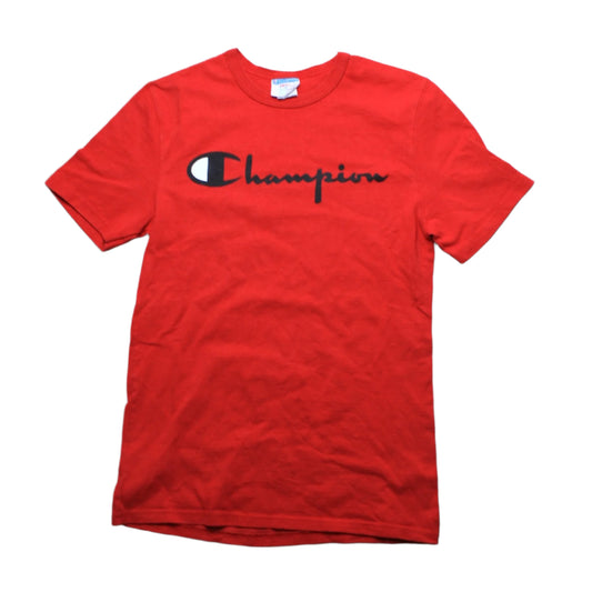 CHAMPION LOGO PRINT T-SHIRT - RED - SMALL