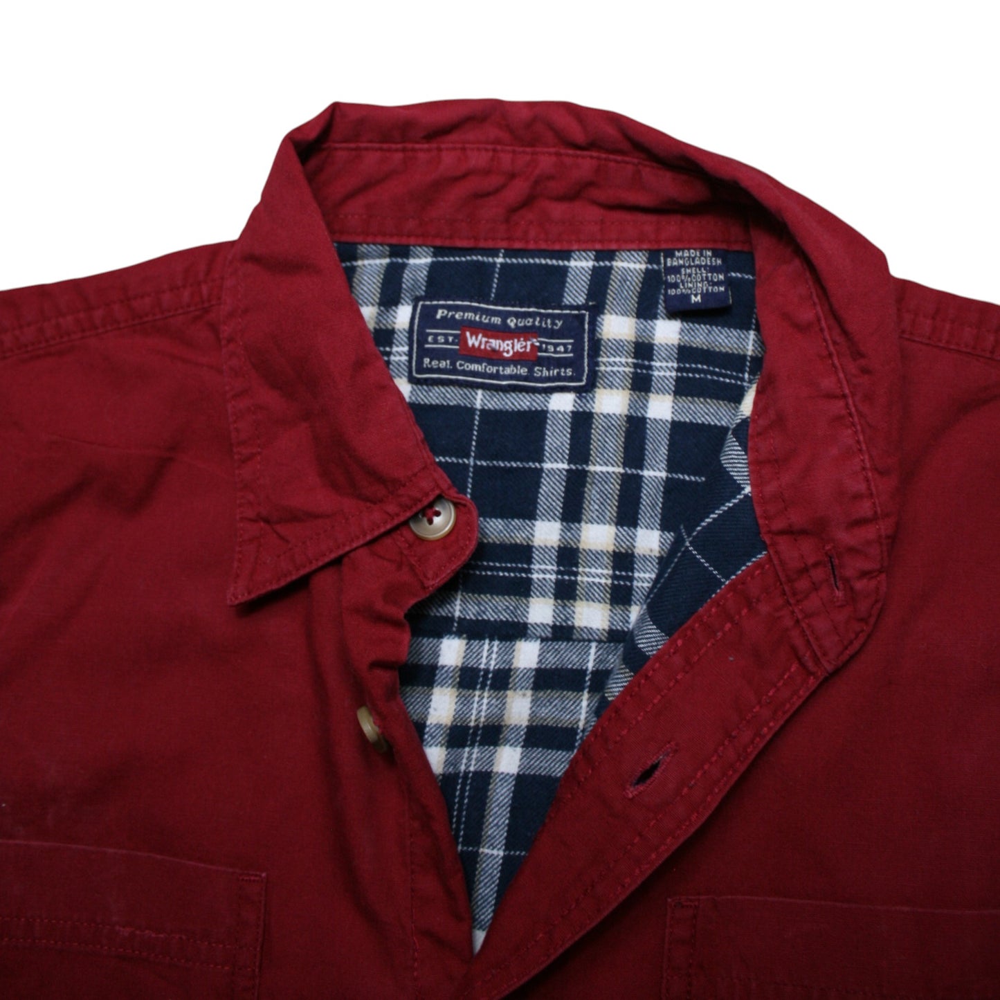 WRANGLER LONG SLEEVED SHIRT - RED - M