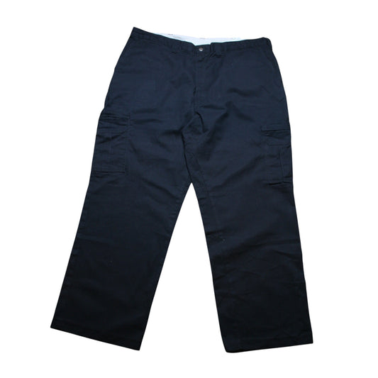 DICKIES BAGGY CARPENTER TROUSERS - BLACK - W42