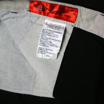 DICKIES BAGGY CARPENTER TROUSERS - BLACK - W42