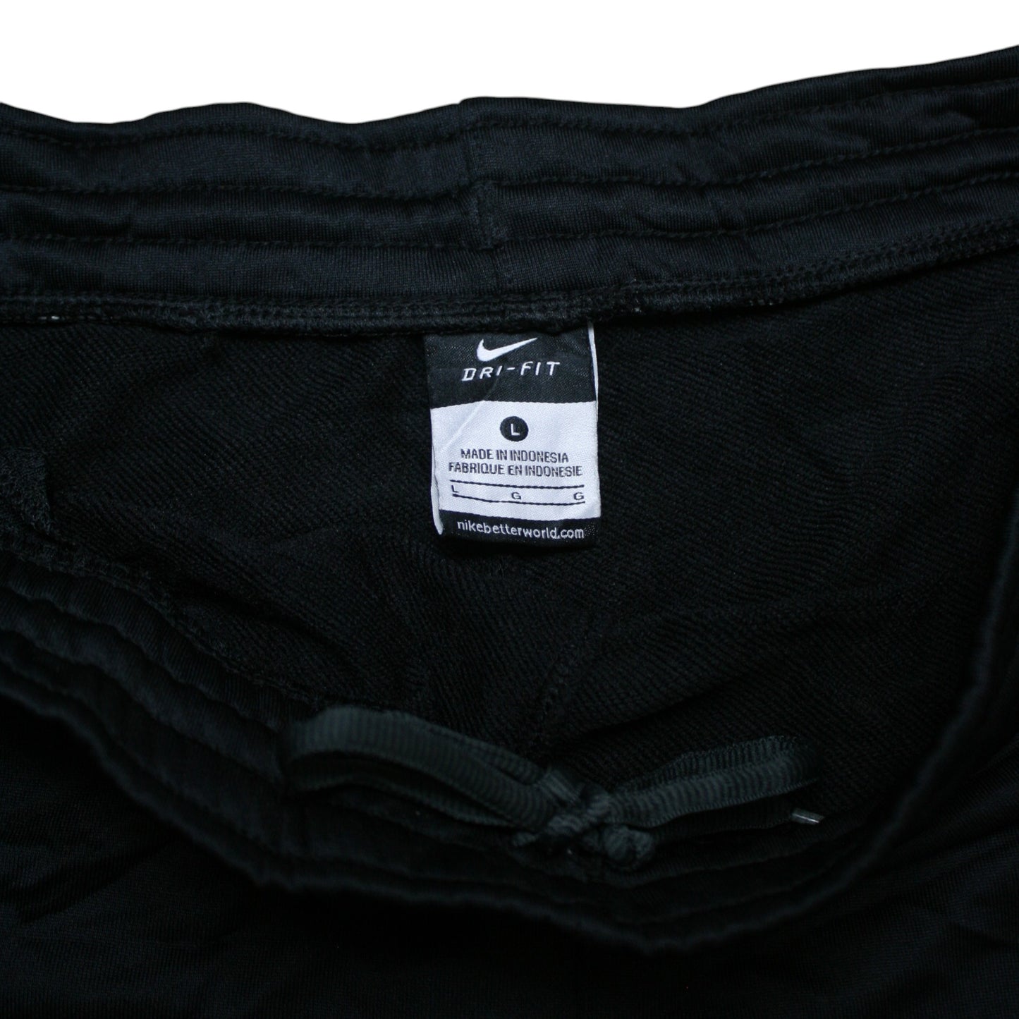 NIKE DRI-FIT TRACK PANTS / JOGGERS - BLACK - L