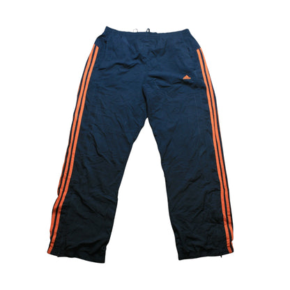 ADIDAS BAGGY TRACK PANTS / JOGGERS - NAVY -  L