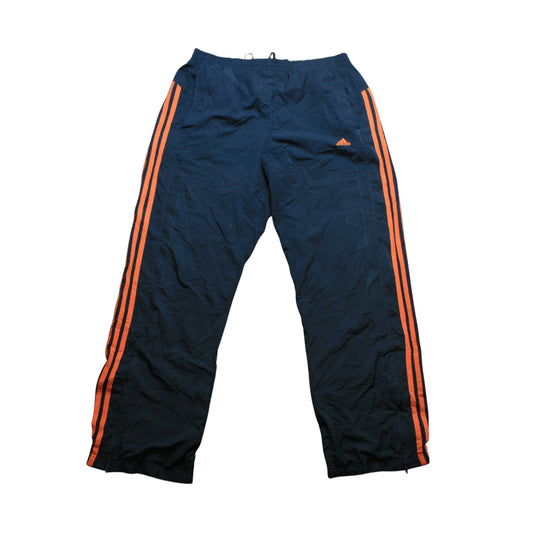 ADIDAS BAGGY TRACK PANTS / JOGGERS - NAVY -  L