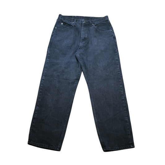 WRANGLER STRAIGHT DENIM TROUSERS  - BLACK - W34