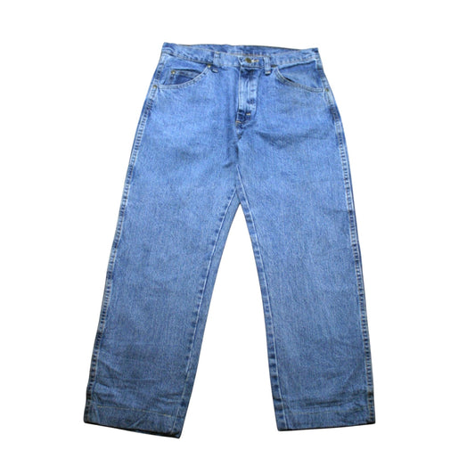 WRANGLER STRAIGHT DENIM TROUSERS - BLUE - W32