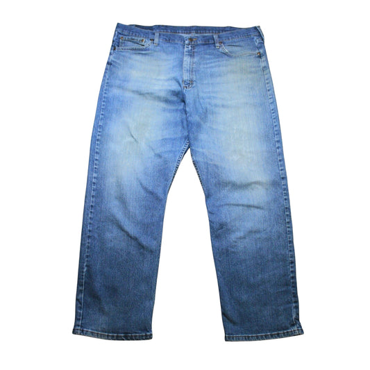 WRANGLER STRAIGHT DENIM TROUSERS - BLUE - W40