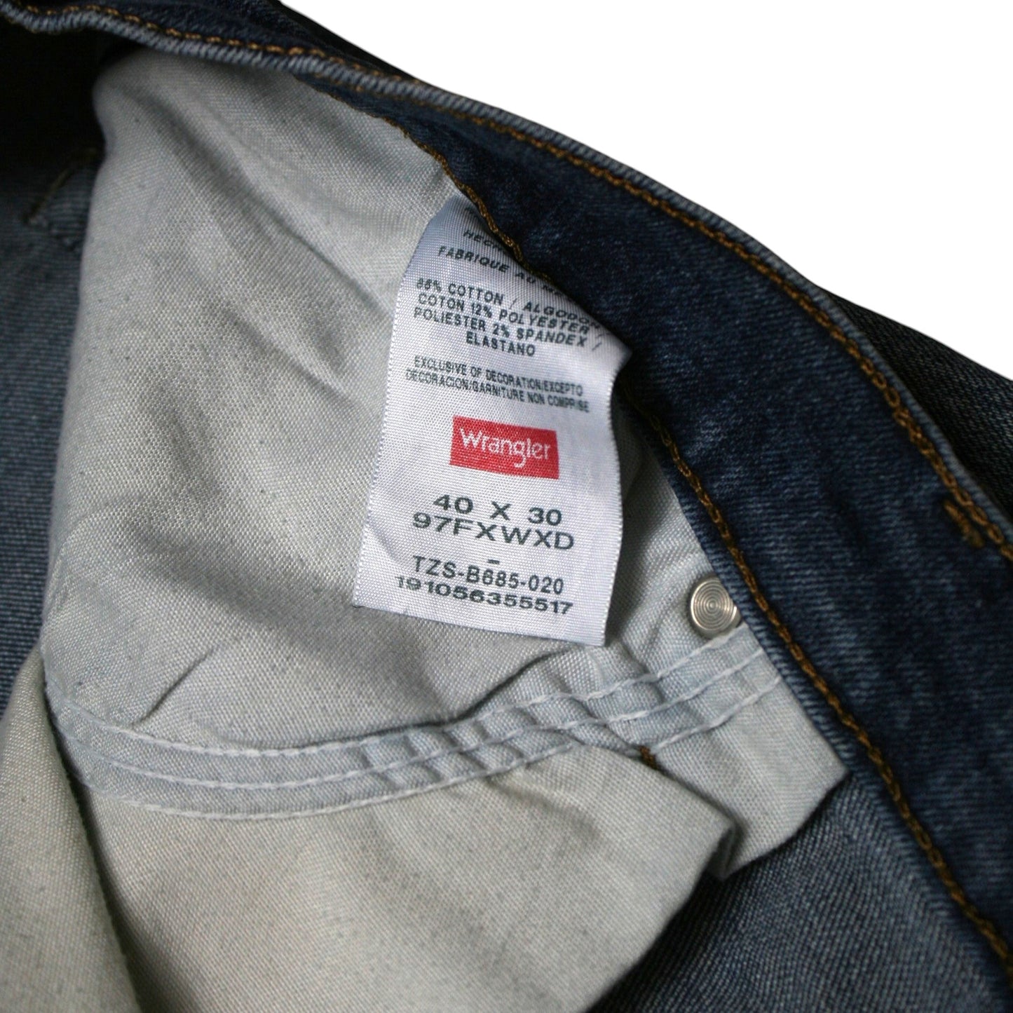WRANGLER STRAIGHT DENIM TROUSERS - BLUE - W40