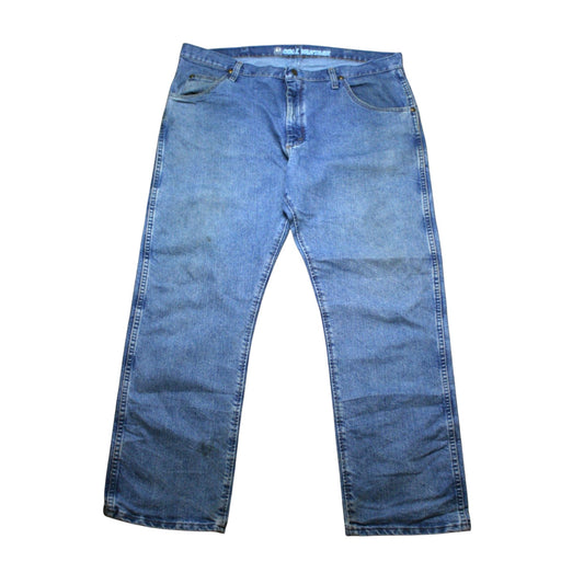 WRANGLER STRAIGHT DENIM TROUSERS - BLUE - W38