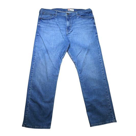 WRANGLER STRAIGHT DENIM TROUSERS - BLUE - W38