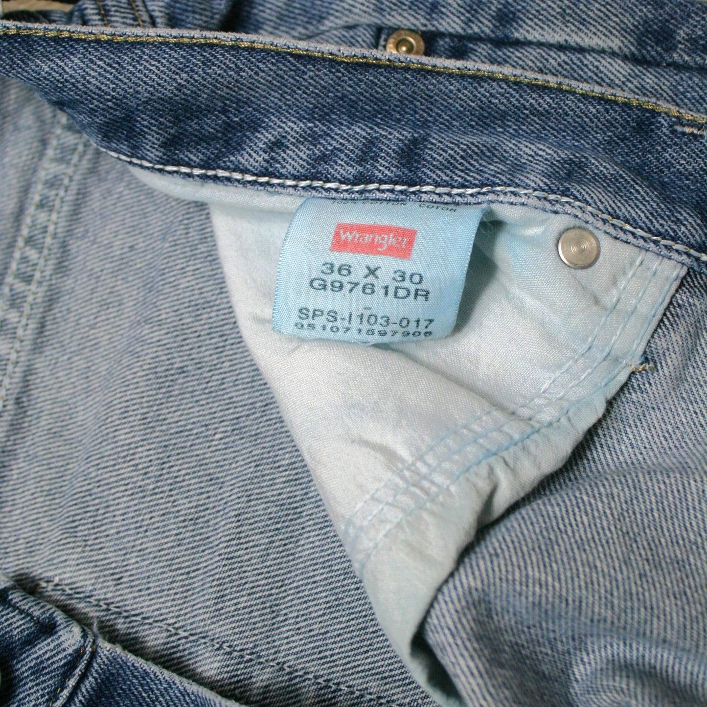 WRANGLER STRAIGHT DENIM TROUSERS - BLUE - W36