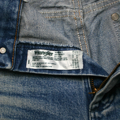 WRANGLER SLIM STRAIGHT DENIM TROUSERS - BLUE/GREY - W31
