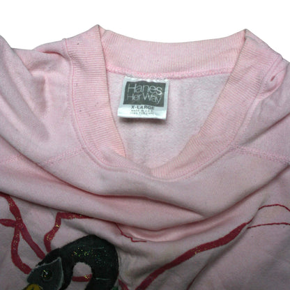 HANES BLACK SWAN SWEATER - PINK - XL