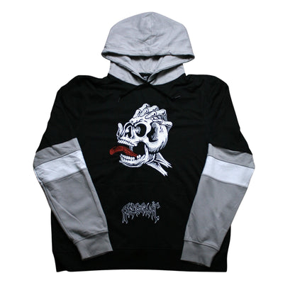 ARSENIC SKULL HOODIE - BLACK/GREY - XL